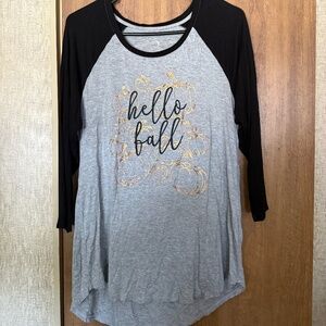 Fall baseball tee